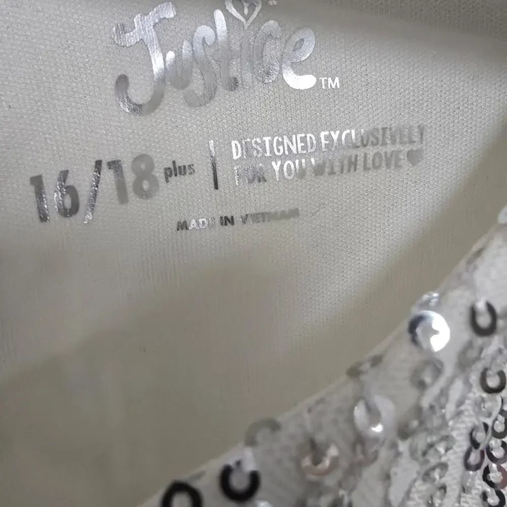 Justice 16/18 plus sparkly youth top NWT